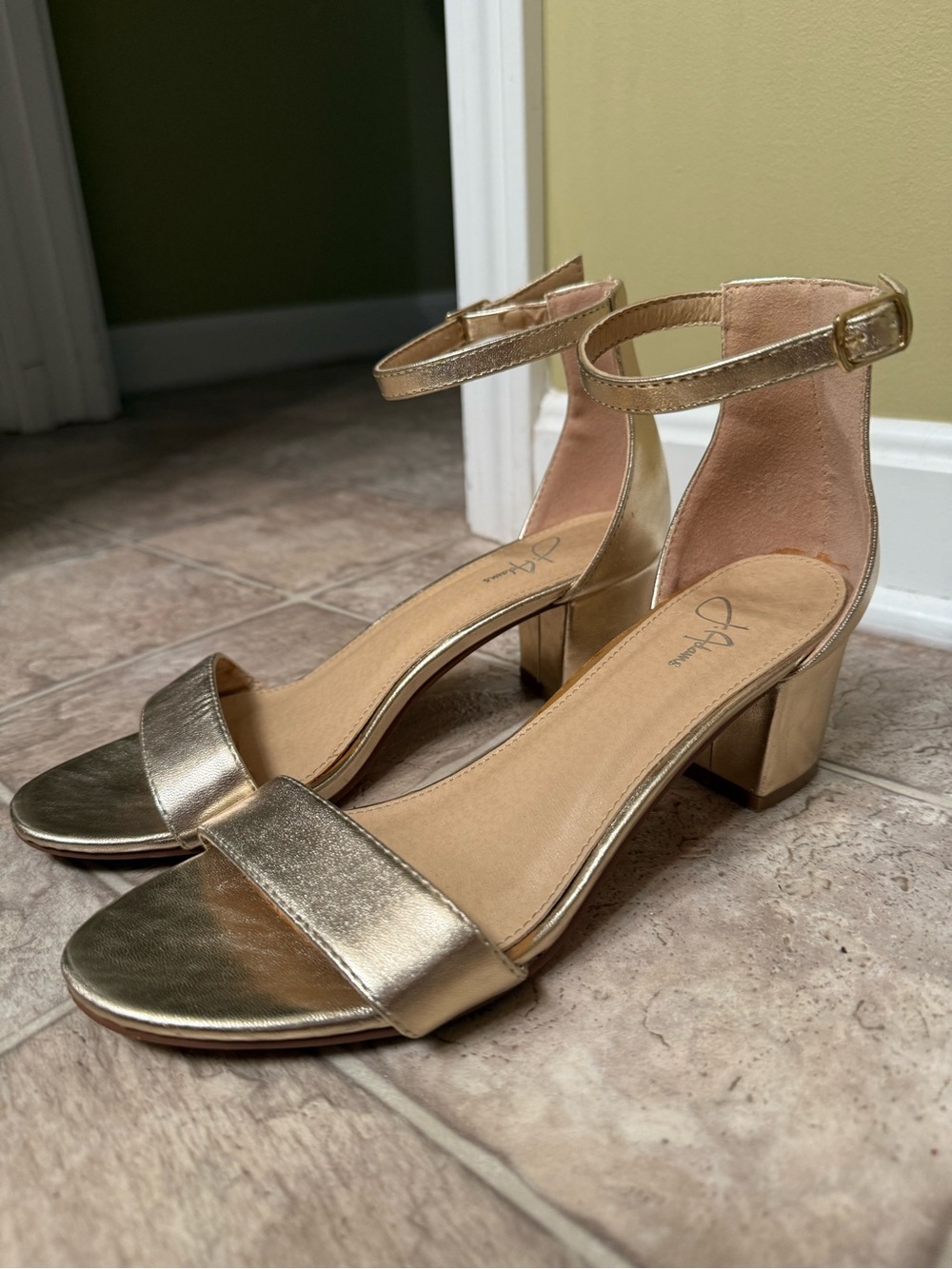 J. Adams Gold Block Heels – Size 8 – Worn Once